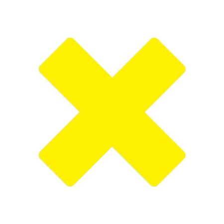 Ergomat DuraStripe Supreme 6inx6inx2in Xfts Rounded Yellow, 30PK DSV-XR6-Y-KIT